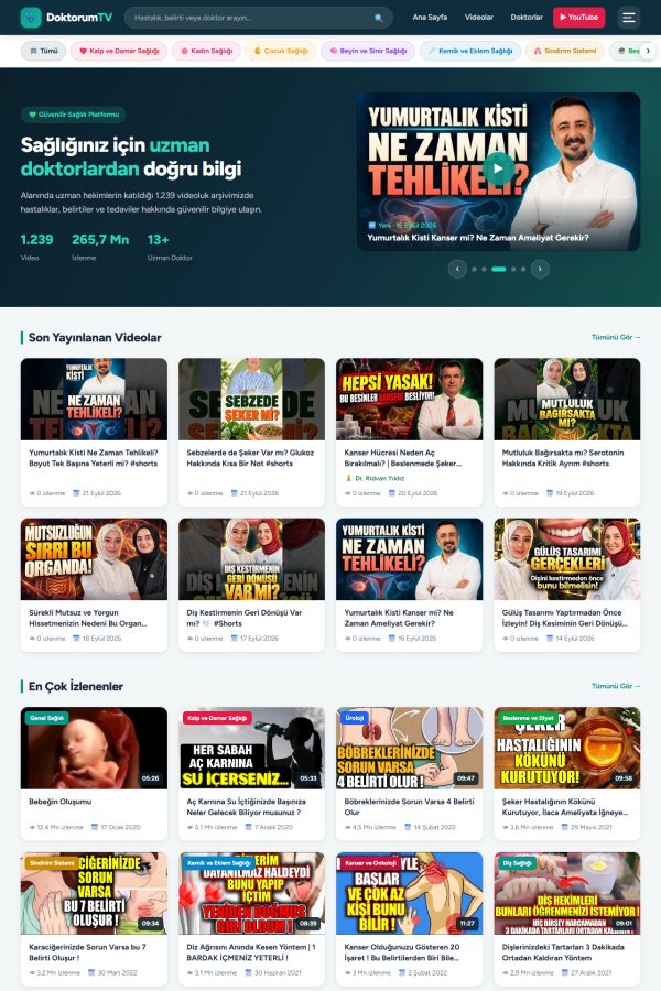 TV web sitesi V4 ekran görüntüsü